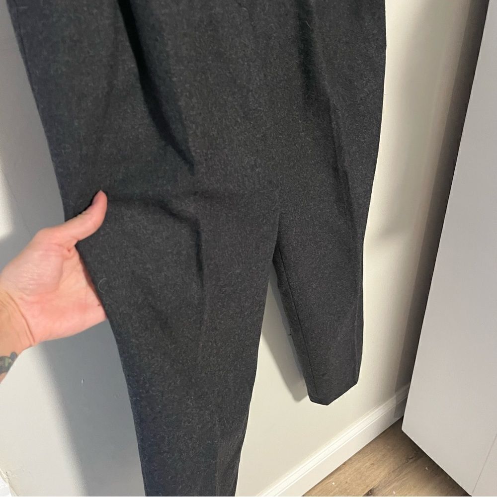 Valentino Wool Pleated Charcoal Gray Dress Slacks - Picture 5 of 12